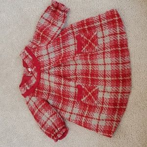 Fina Ejerique - Red Plaid Dress w/ Button Closure Down Back | 9M